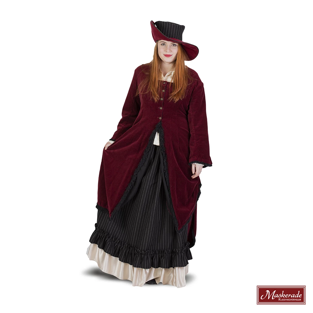 Charles Dickens: Jurk Met Krijtstreep Rok En Glanzende Blouse 3 Charles Dickens: Jurk Met Krijtstreep Rok En Glanzende Blouse