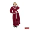 Charles Dickens: Jurk In Bordeaux Met Witte Biesjes -MASKERADE KLEDING Winkel DKNS404RD