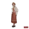 Roodbruine Jurk Met Print En Witte Omslag (Charles Dickens) 2 Roodbruine Jurk Met Print En Witte Omslag (Charles Dickens) -MASKERADE KLEDING Winkel DKNS432MK