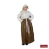 Bruingouden Rok Met Witte Blouse En Gekleurde Omslag (Charles Dickens) 2 Bruingouden Rok Met Witte Blouse En Gekleurde Omslag (Charles Dickens) -MASKERADE KLEDING Winkel DKNS443MK