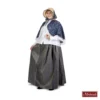 Charles Dickens: Grijze Gestreepte Rok Met Witte Blouse En Donkerblauw Omslag -MASKERADE KLEDING Winkel DKNS473MK