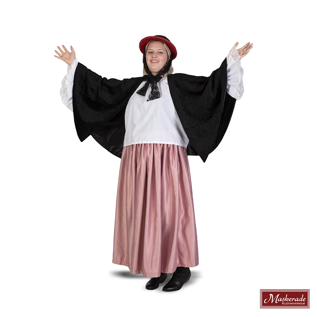 Charles Dickens: Glimmend Roze Rok Met Witte Blouse En Zwart Suède Omslag 3 Charles Dickens: Glimmend Roze Rok Met Witte Blouse En Zwart Suède Omslag