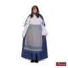 Charles Dickens: Blauwe Rok Met Patroon En Witte Blouse En Blauw Kanten Overslag -MASKERADE KLEDING Winkel DKNS485MK
