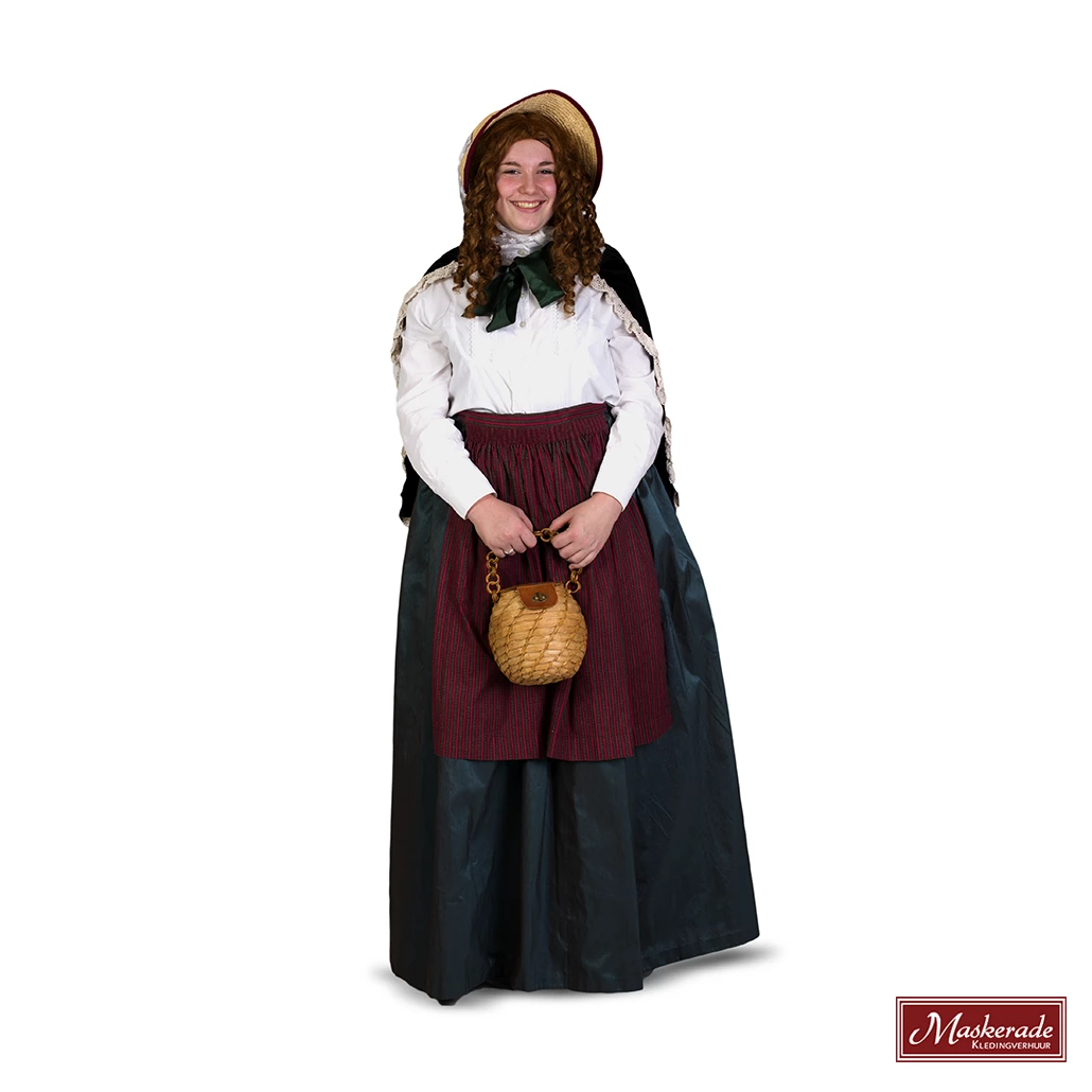 Charles Dickens: Blauwgrijze Rok Met Witte Blouse En Zwarte Omslag 3 Charles Dickens: Blauwgrijze Rok Met Witte Blouse En Zwarte Omslag