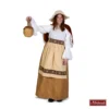 Charles Dickens: Oranje Rok Met Patroon En Witte Blouse En Schort En Blauwe Omslag 1 Charles Dickens: Oranje Rok Met Patroon En Witte Blouse En Schort En Blauwe Omslag -MASKERADE KLEDING Winkel DKNS498MK
