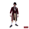 Charles Dickens: Bordeaux Kostuum Met Beige Broek -MASKERADE KLEDING Winkel DKNS507MK
