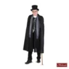 Charles Dickens: Zwarte Cape Met Grijs Vest En Grijze Krijtstreep Broek -MASKERADE KLEDING Winkel DKNS536ZZ