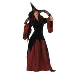 Fluwelen Heksenjurk Met Bordeaux