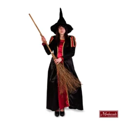 Gothic Jurk Zwart Met Rood