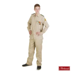 Kaki Legerblouse En Broek