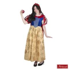 Sprookjesfiguur: Luxe Sneeuwwitjejurk Met Print