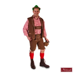 Bruine Korte Lederhose