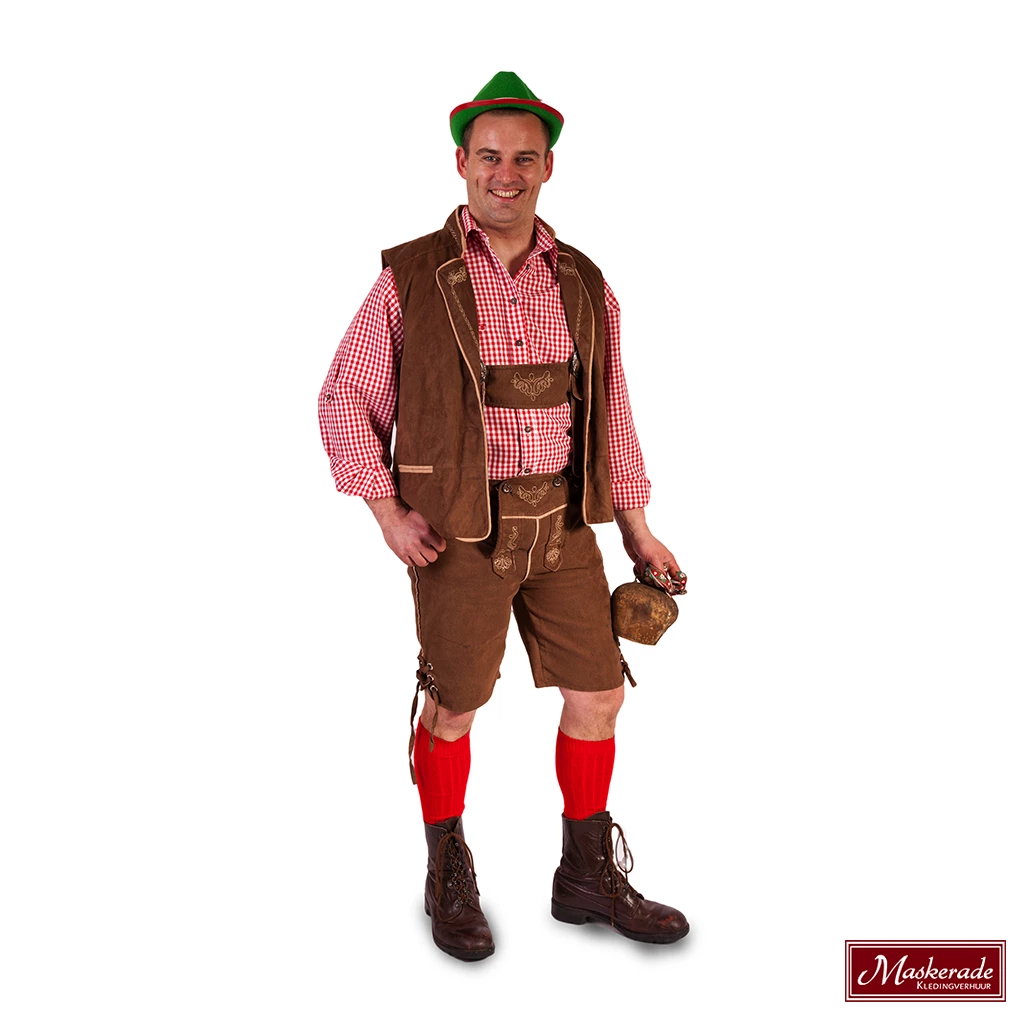 Bruine Korte Lederhose 3 Bruine Korte Lederhose